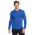 Custom Nike Dri-FIT Cotton/Poly Long Sleeve Tee - Rush Blue Front View