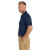 Custom CornerStone Micropique Gripper Polo - True Navy Side View 