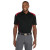 Custom CornerStone Select Snag-Proof Two Way Colorblock Pocket Polo - Black/Red Front View 