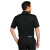 Custom CornerStone Select Snag-Proof Tipped Pocket Polo - Black/Smoke Grey Back View 