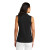 Custom TravisMathew Women's Coto Performance Sleeveless Polo - Black Back View