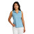 Custom TravisMathew Women's Coto Performance Sleeveless Polo - Brilliant Blue Heather Front view