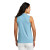 Custom TravisMathew Women's Coto Performance Sleeveless Polo - Brilliant Blue Heather Back view