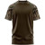 Custom Mossy Oak Men's Raglan 4.4 oz. Polyester Interlock T-Shirt - Mo Country DNA-Brown Front View 