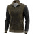 Custom Mossy Oak Men's 8.2 oz. Full Zip Track Jacket with Pocket - MO Country DNA Front View 