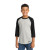 Custom Sport-Tek Youth Colorblock Raglan Jersey - Heather Grey Black Front view