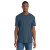 Custom Port & Co Beach Wash Garment-Dyed Tee - Denim Blue Front View