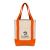 Custom Mini TJ Canvas Tote Bag - Orange Front View 