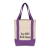 Custom Mini TJ Canvas Tote Bag - Purple Front View 