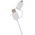 Custom 5-in-1 Recycled Long Charging Cable - White Back
