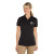 Custom CornerStone Women's Select Lightweight Snag-Proof Polo - Black Front view