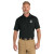 Custom CornerStone Micropique Gripper Polo - Black Front view