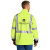 Custom CornerStone ANSI 107 Class 3 Soft Shell Jacket - Safety Yellow Back View 