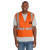Custom CornerStone ANSI 107 Class 2 Mesh Zippered Vest - Safety Orange Front view
