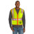 Custom CornerStone ANSI 107 Class 2 Mesh Zippered Two-Tone Vest - Safety Yellow Front view
