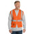 Custom CornerStone ANSI 107 Class 2 Economy Mesh Zippered Vest - Safety Orange Front view