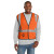 Custom CornerStone ANSI 107 Class 2 Economy Mesh One-Pocket Vest - Safety Orange Front view