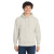 Custom Port & Co Core Fleece Pullover Hooded Sweatshirt - Oatmeal Heather Beige Front View