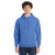 Custom Port & Co Core Fleece Pullover Hooded Sweatshirt - Heather Royal blue Front View