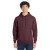 Custom Port & Co Core Fleece Pullover Hooded Sweatshirt - Heather Athletic Maroon Red Front View