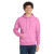 Custom Port & Co Core Fleece Pullover Hooded Sweatshirt - Candy Pink Front View