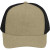 Custom Recycled Cotton Canvas 5 Panel Mesh Back Ballcap - Olive/Black Front View 