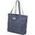 Custom THE GOODS Navy Heather Carry All Tote - Heather Navy Side View