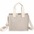 Custom London Small Recycled Shopper Tote - Natural Back View 