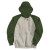 Custom Adult Fleece Colorblock Baseball Hoodie - Emb - Olive Front View 