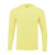 Custom Adult Performance Long Sleeve Hoodie - Pale Yellow Front View 