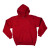 Custom Adult Fleece Hoodie Embroidered - Red Front View 