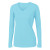 Custom Women's Performance V-Neck T-Shirt - Aqua Front View 
