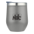 Custom Cruise Stainless Steel Wine Tumbler 12 oz - Gray Front View 