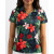 Custom YATTA Golf - Blossom women's Moisture Wicking non iron Golf Polo Shirts - Embroidery - Jungle Hibiscus 