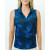 Custom YATTA Golf - Blossom women's Moisture Wicking non iron Golf Polo Shirts - Full Color Transfer - Midnight Blue Sleeveless