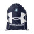 Custom Under Armour Ozsee Sackpack Drawstring Bag - Midnight Navy with White Front View
