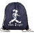 Custom The Graduate - Drawstring Backpack - Navy Blue Front View