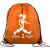Custom The Graduate - Drawstring Backpack - Orange Front View