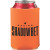 Custom Budget Collapsible Foam Can Cooler Holder-1 Side - Orange 