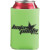 Custom Budget Collapsible Foam Can Cooler Holder-1 Side - Lime Green 