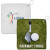 Custom 12" x 12" Sublimated Micro Fiber Golf Towel - White Lifestyle 