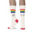 Custom Sock Club Rainbow Flagship Cotton Crew - Side View 