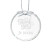Custom Optical Ornament Round - Etched - Clear