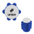 Custom RABS Push Pop Spinning Fidget Toy - White With Blue 