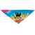 Custom Small Tie-Die Triangle Pet Bandana - 14" x 14" x 20" - Front View 