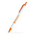 Custom Amber Stick Click Pen - White/Orange
