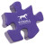 Custom Puzzle Piece Stress Reliever - Purple 