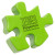 Custom Puzzle Piece Stress Reliever - Lime Green 