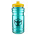 Translucent 20 oz Surf Bottle-Push Pull Lid - Translucent Aqua with Yellow Lid