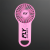 Custom Pastel Pink Deluxe Mini Fan, Carabiner Clasp, Non-Light Up 